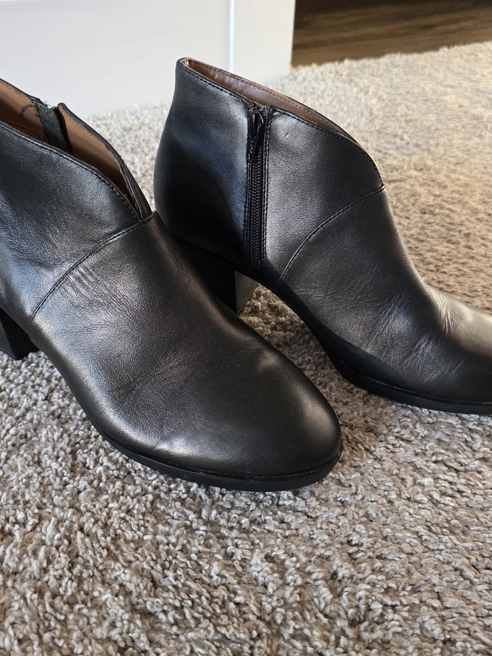 Shoes For Crews Delilah Leather Black Non-Slip Work Booties Size 9